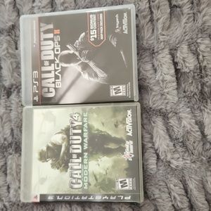 Call of Duty Modern Warfare and Call of Duty Black Ops 2 ps3 games bundle